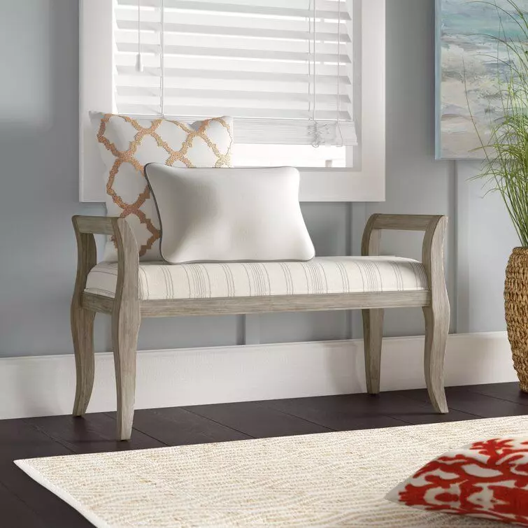 Barclay Polyester Blend Upholstered Bench 3D model