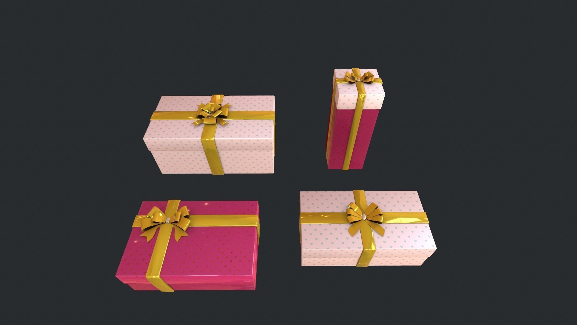 Gift boxes 3 3D model_6