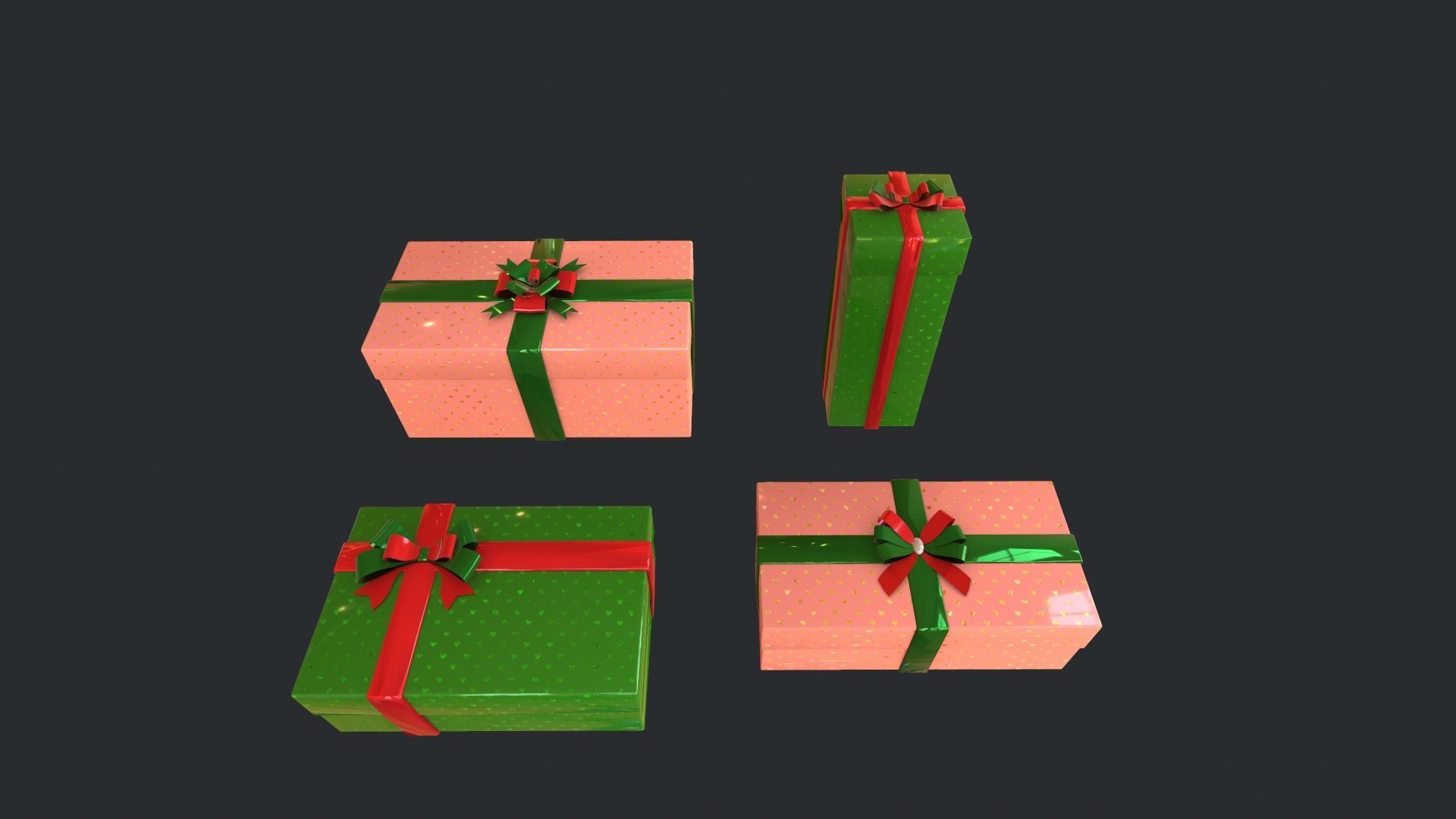 Gift boxes 3 3D model_4