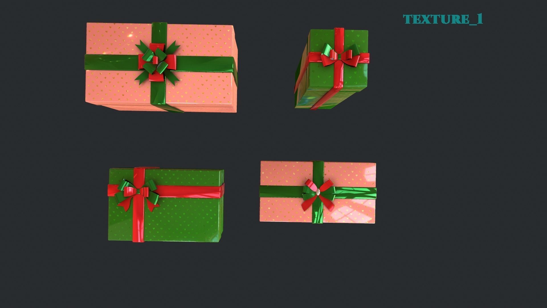 Gift boxes 3 3D model_3
