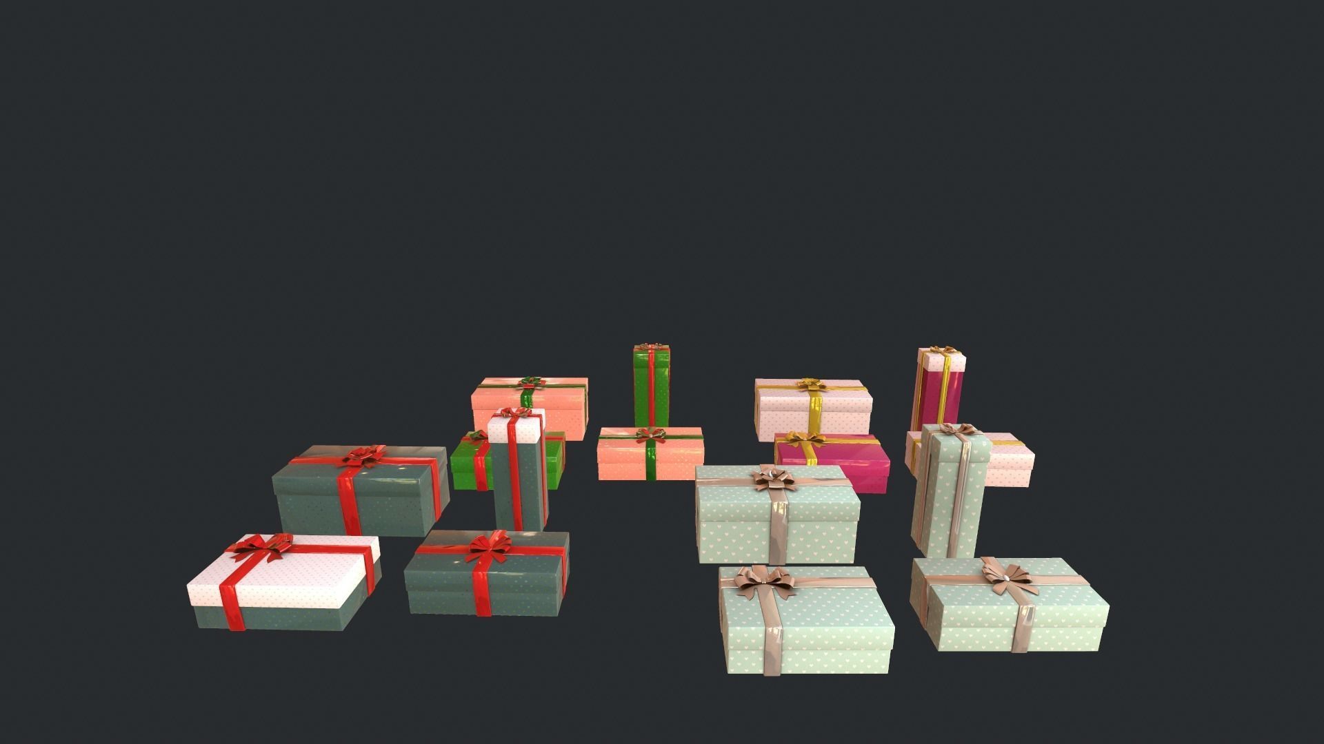 Gift boxes 3 3D model_1
