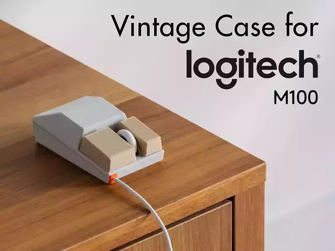 Logitech M100 vintage case - 1-year commercial licence 3D print model