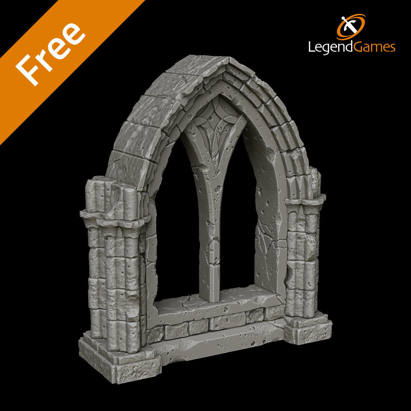 LegendGames Gothic Ruins Complete Set 3D print model_11