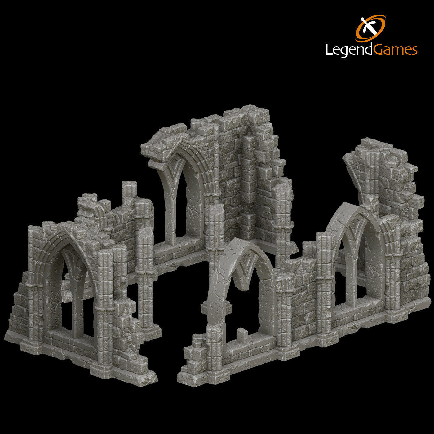 LegendGames Gothic Ruins Complete Set 3D print model_10