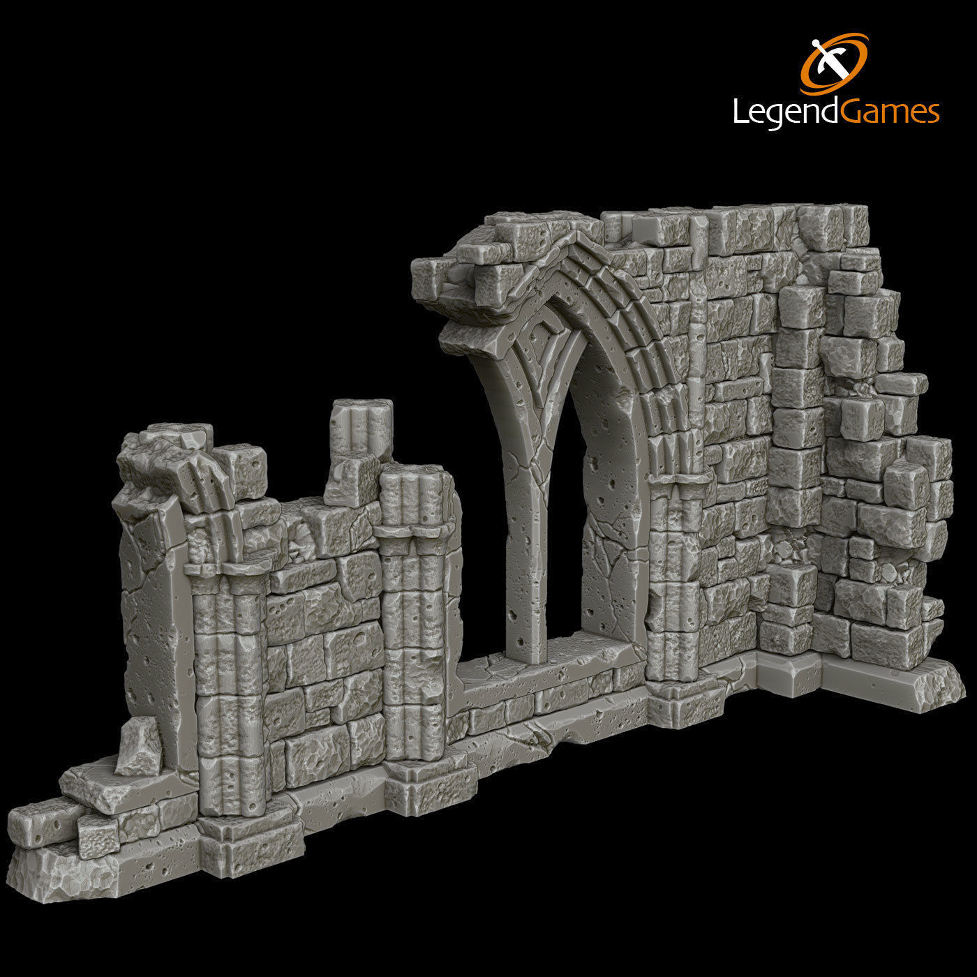 LegendGames Gothic Ruins Complete Set 3D print model_12