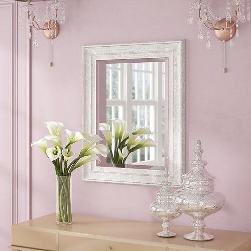Alcantara Rectangle Wall Mirror 3D model