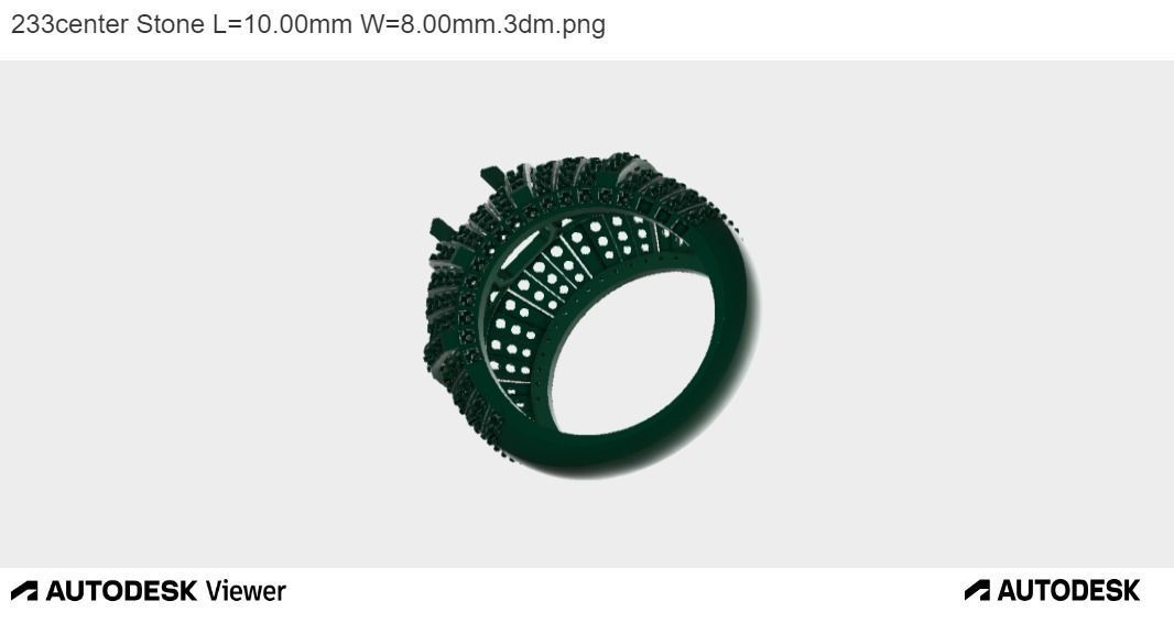 Men Emerald Cut Ring 3D print model_1
