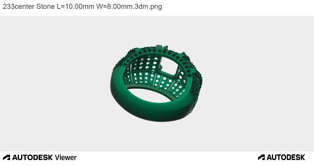 Men Emerald Cut Ring 3D print model_5