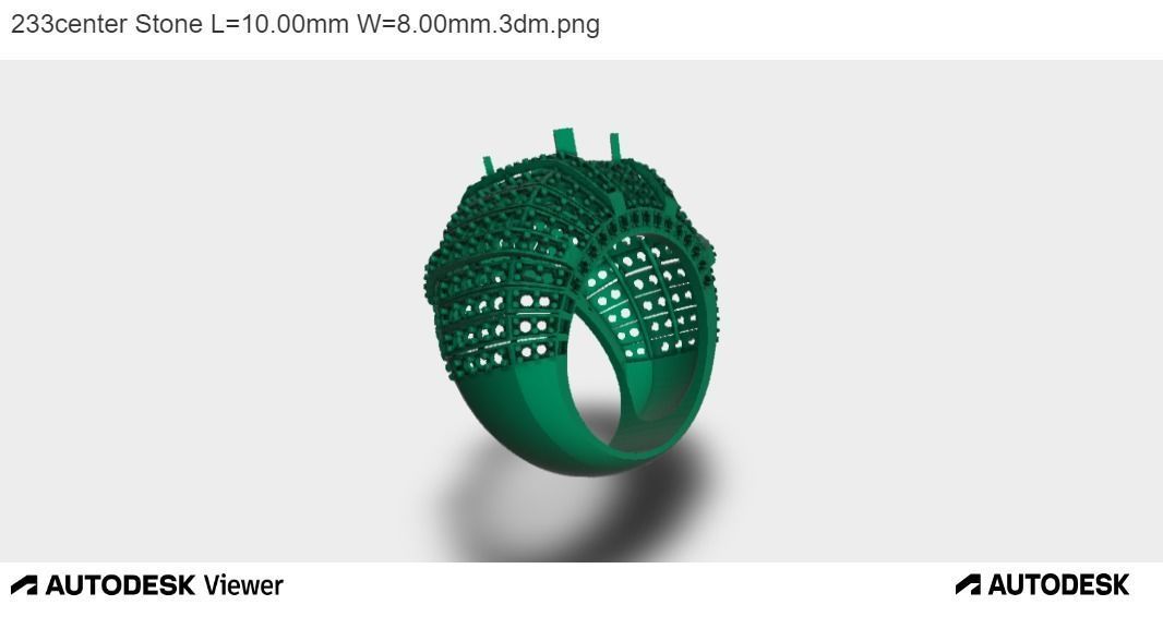 Men Emerald Cut Ring 3D print model_6