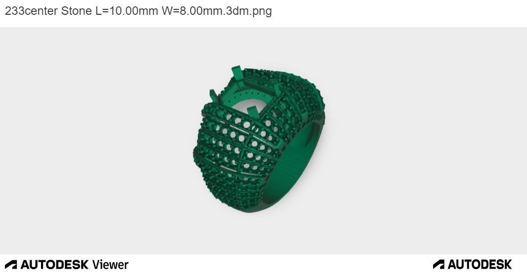 Men Emerald Cut Ring 3D print model_12