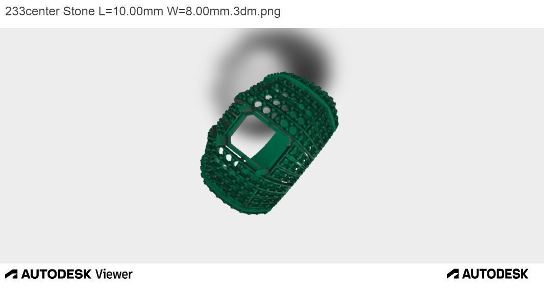 Men Emerald Cut Ring 3D print model_11