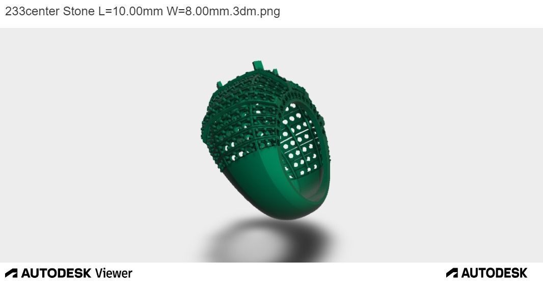 Men Emerald Cut Ring 3D print model_3