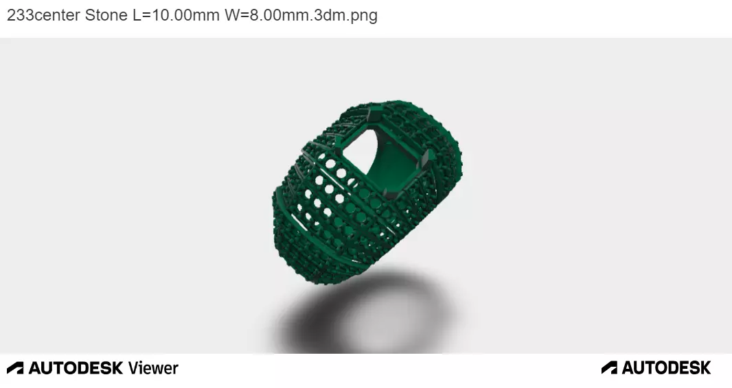 Men Emerald Cut Ring 3D print model_0