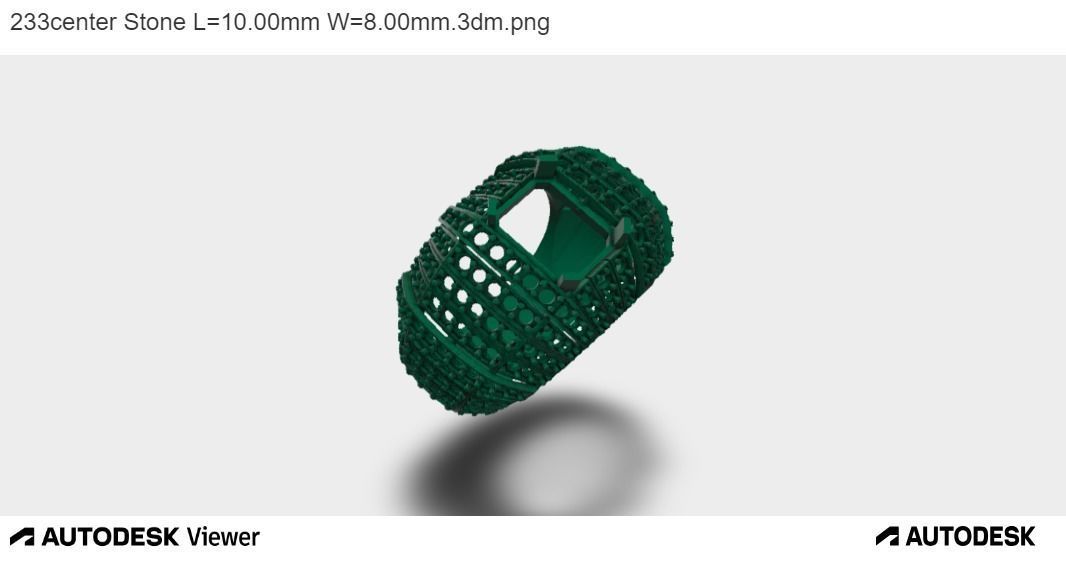 Men Emerald Cut Ring 3D print model_2