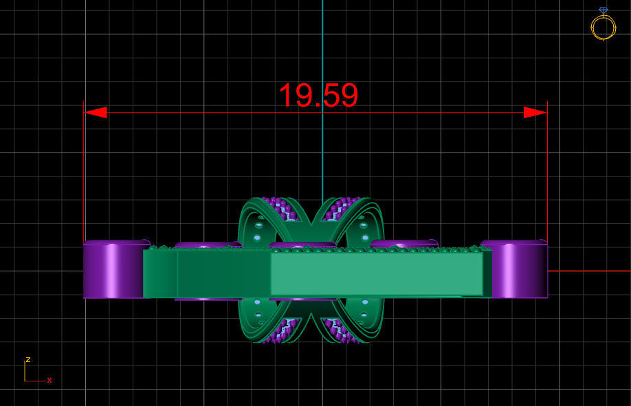 L letter pendant 3D print model_14