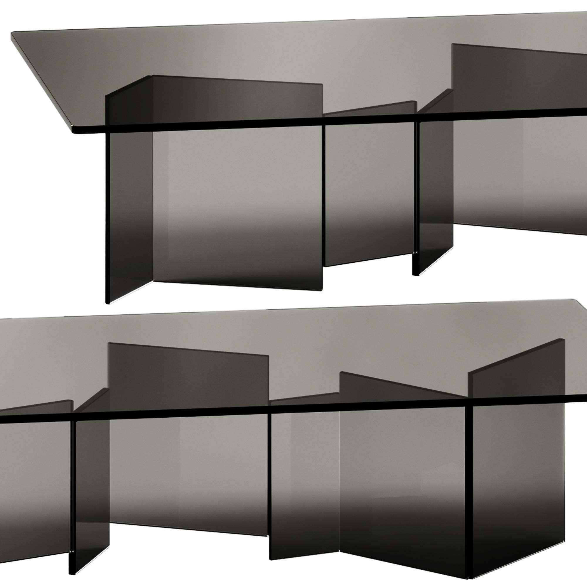 Metropolis Rectangular coffee table by Tonelli Design  3D model_1