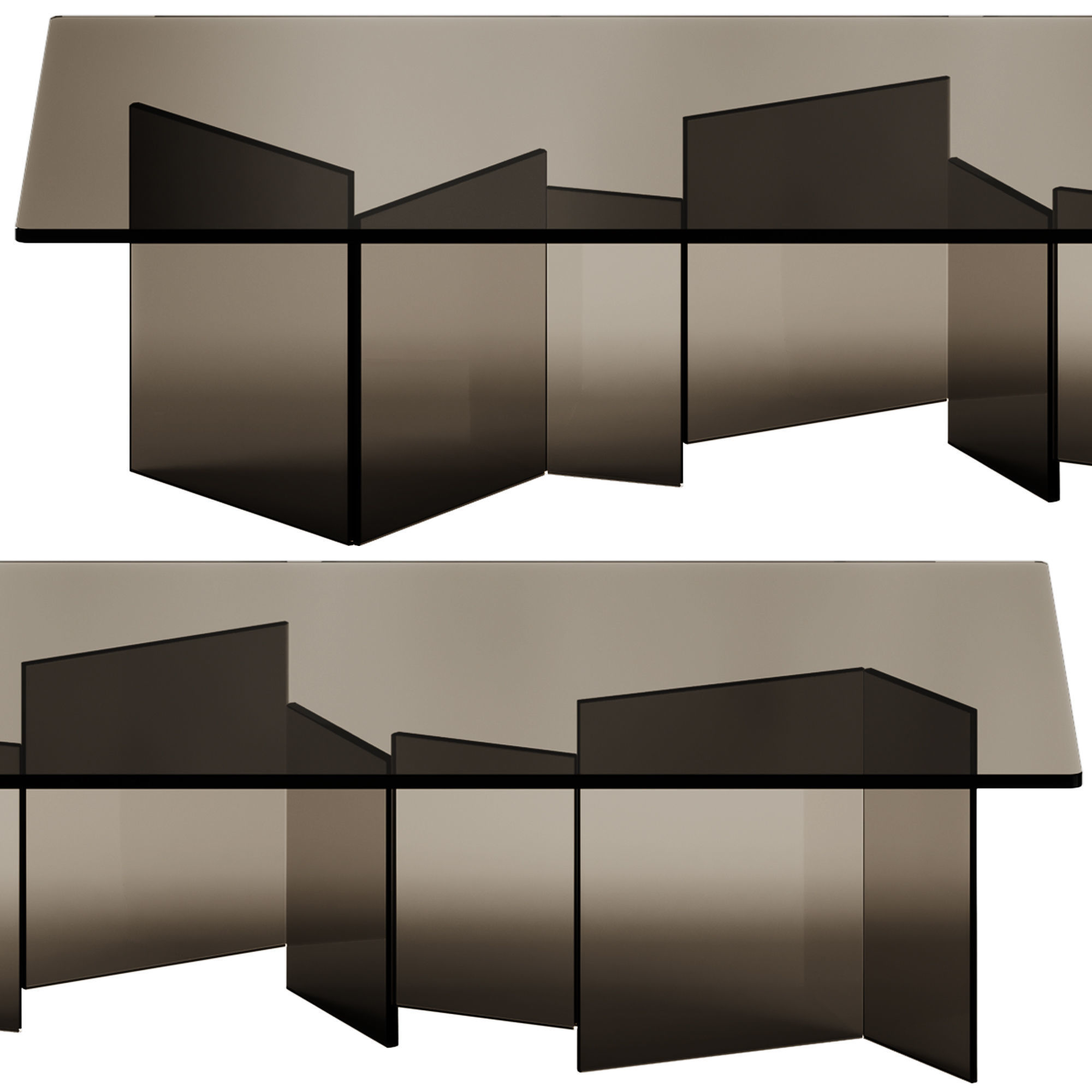 Metropolis Rectangular coffee table by Tonelli Design  3D model_2