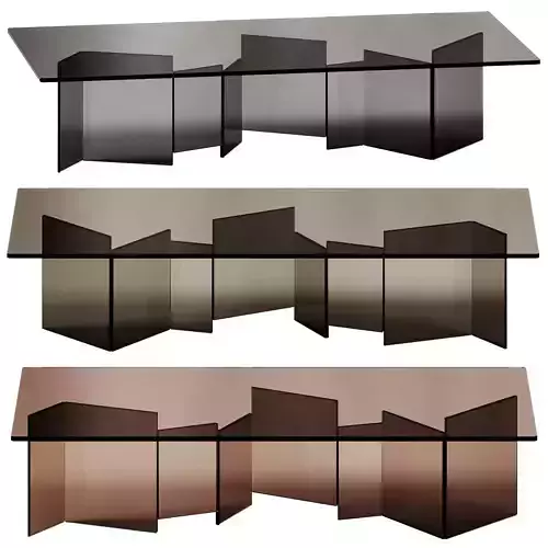 Metropolis Rectangular coffee table by Tonelli Design  3D model