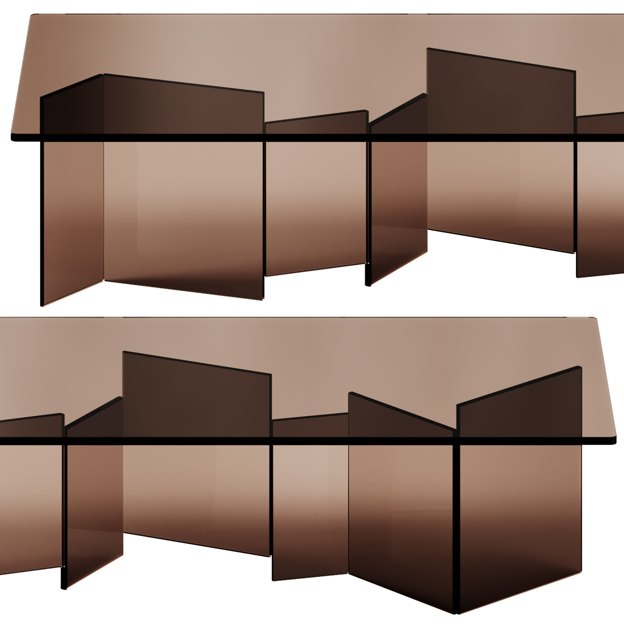 Metropolis Rectangular coffee table by Tonelli Design  3D model_3