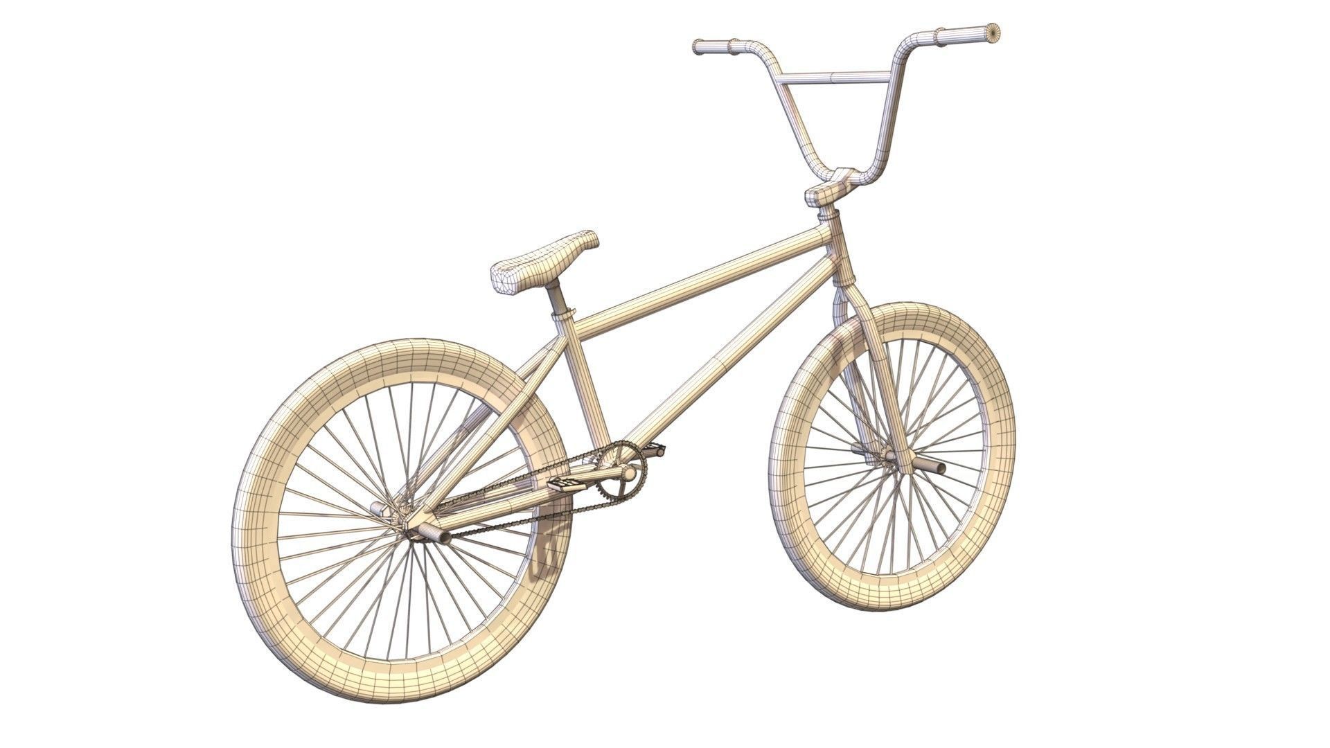 BMX Bike Low-poly 3D model_8