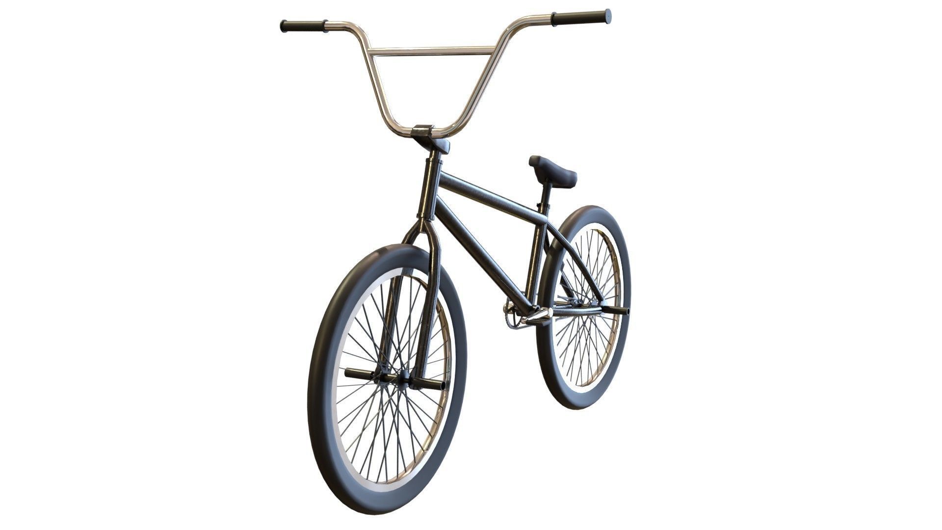 BMX Bike Low-poly 3D model_5