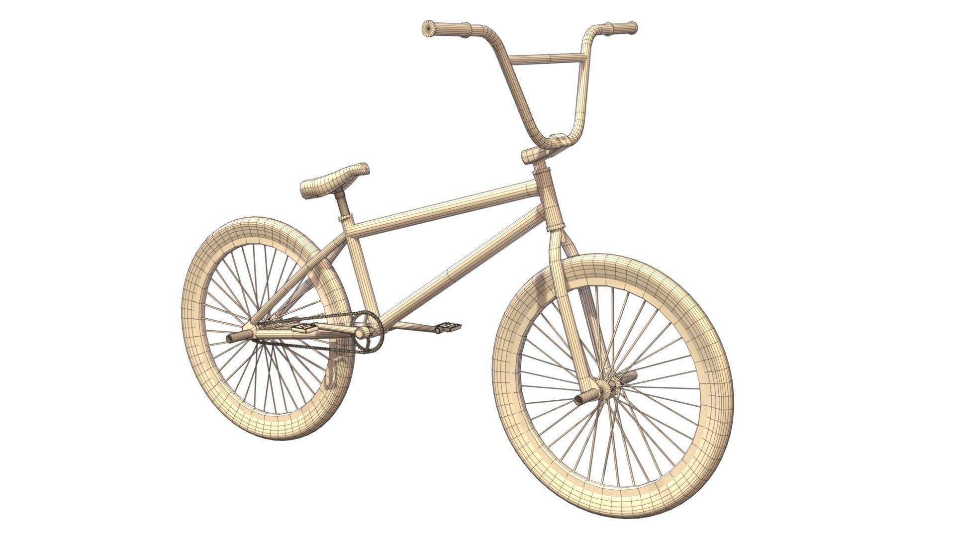 BMX Bike Low-poly 3D model_7