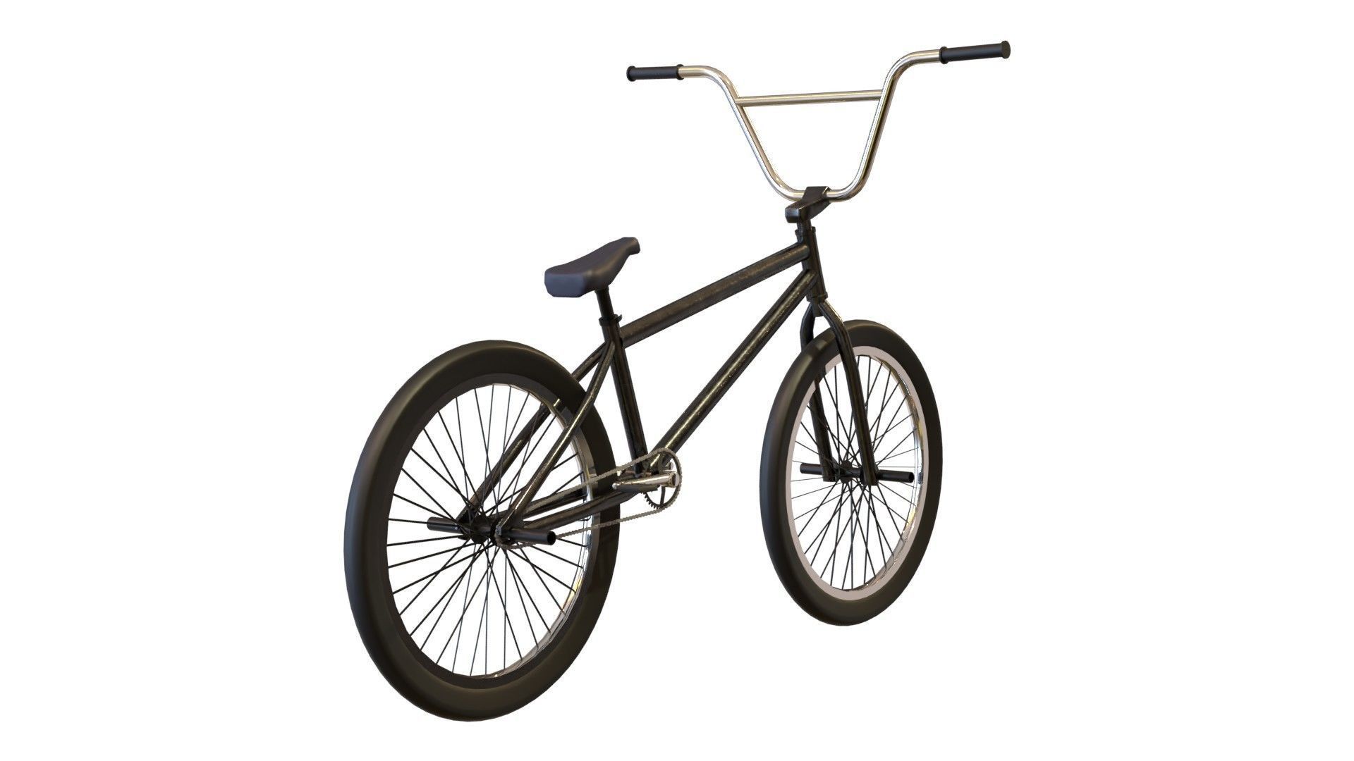 BMX Bike Low-poly 3D model_3