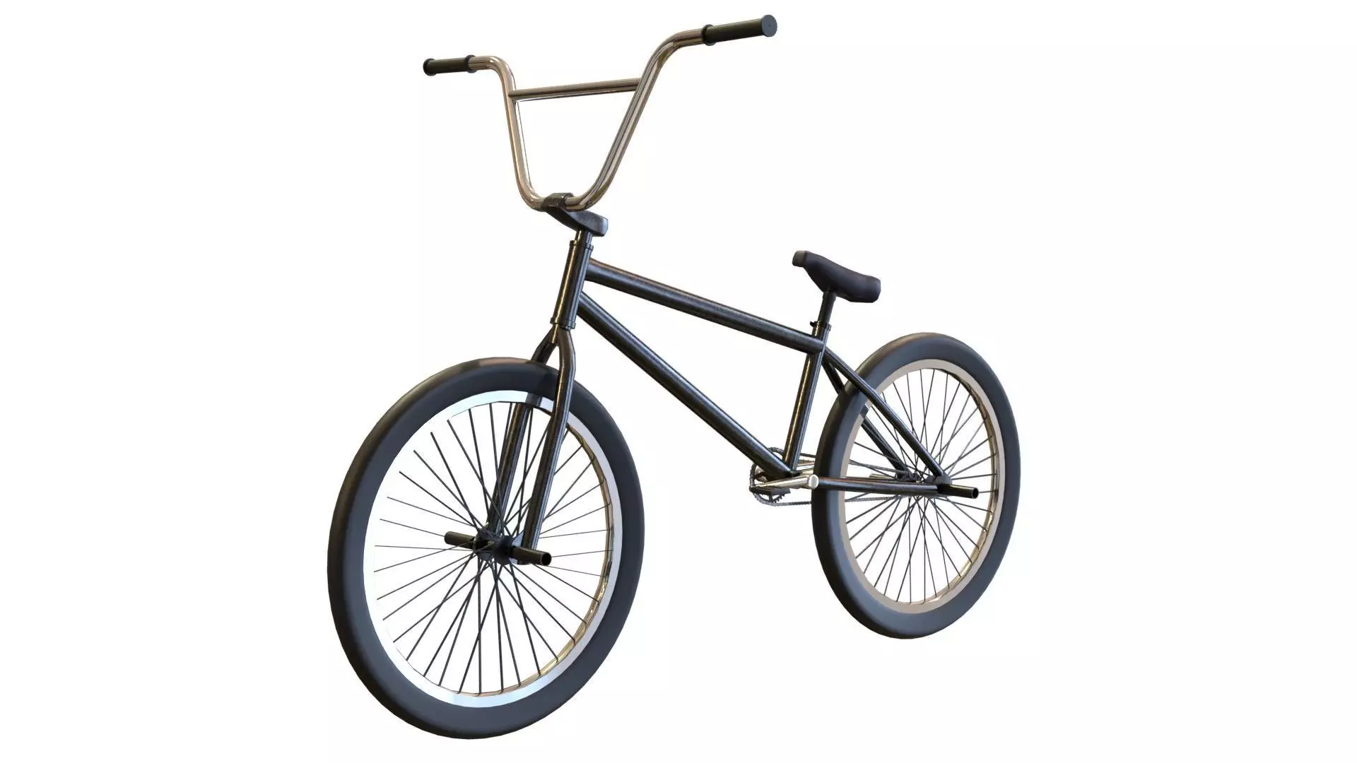 BMX Bike Low-poly 3D model_0