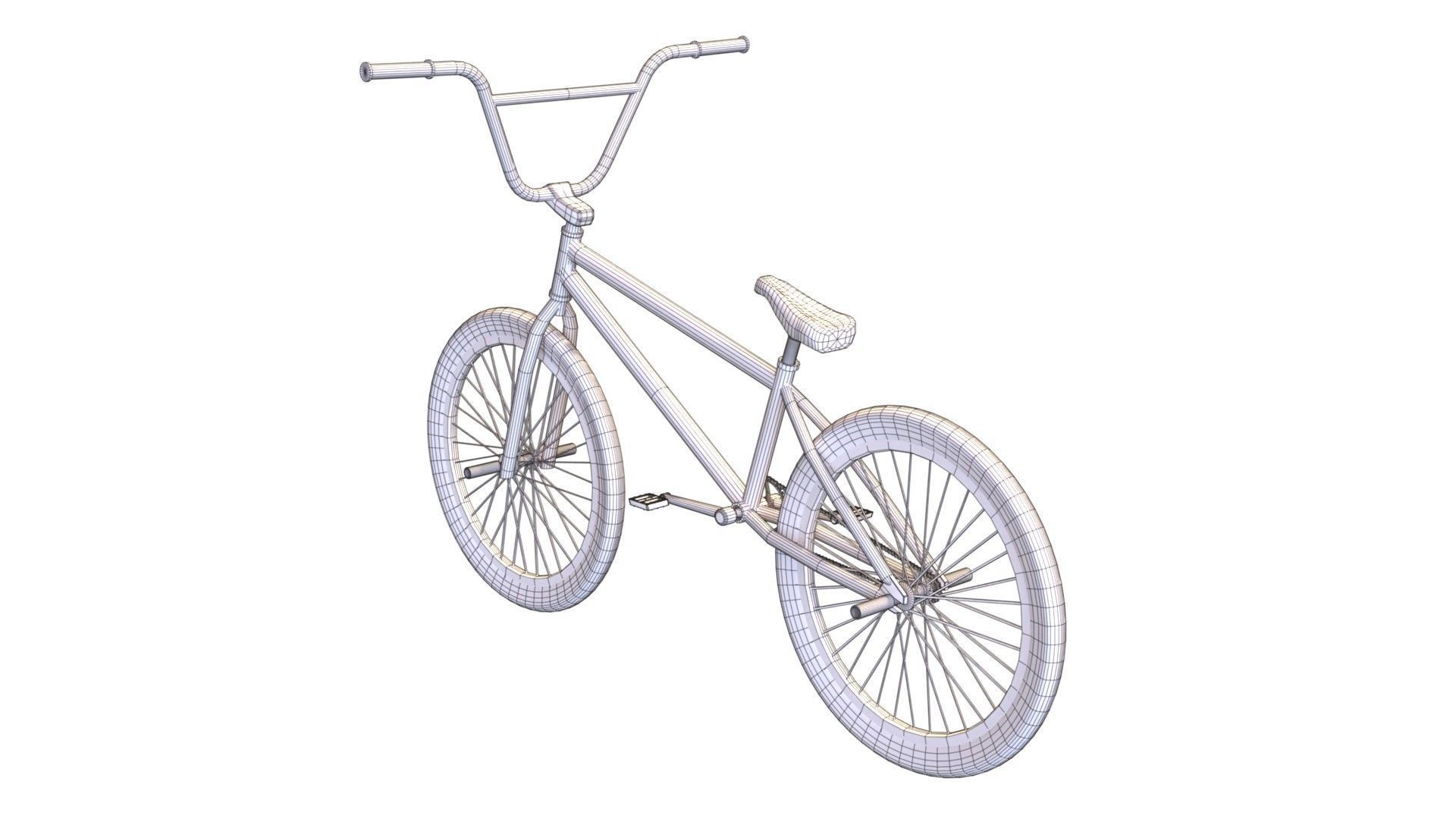 BMX Bike Low-poly 3D model_9