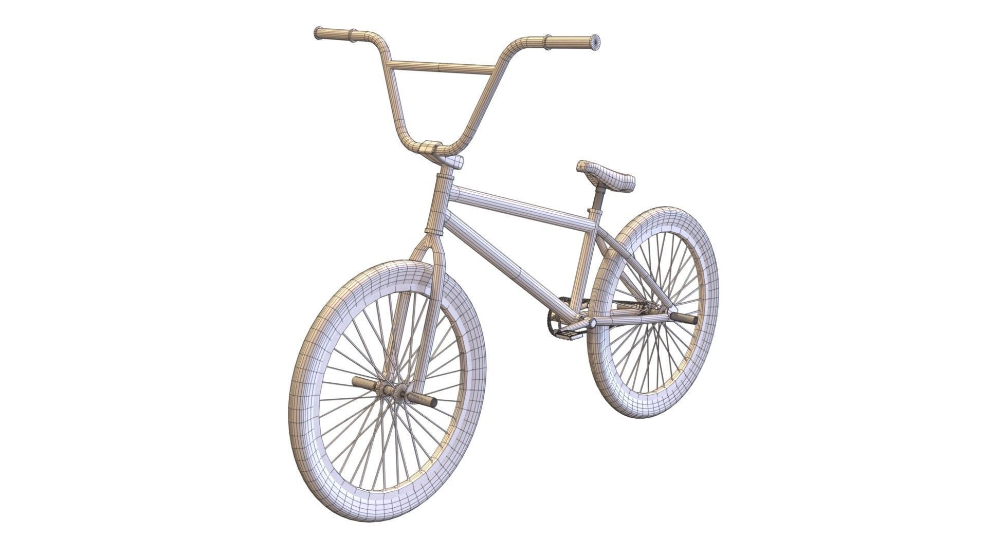 BMX Bike Low-poly 3D model_6