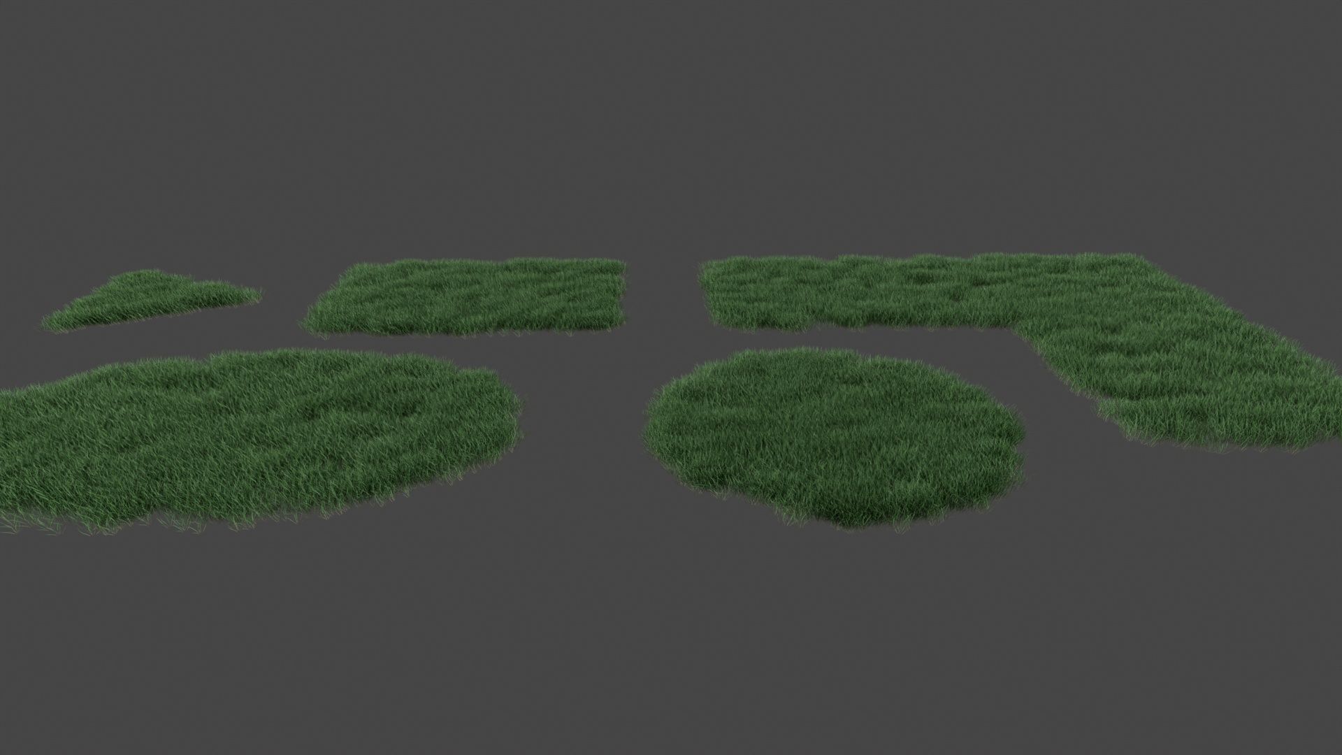 Realistic lawn grass collection - 5 Varieties  3D model_17