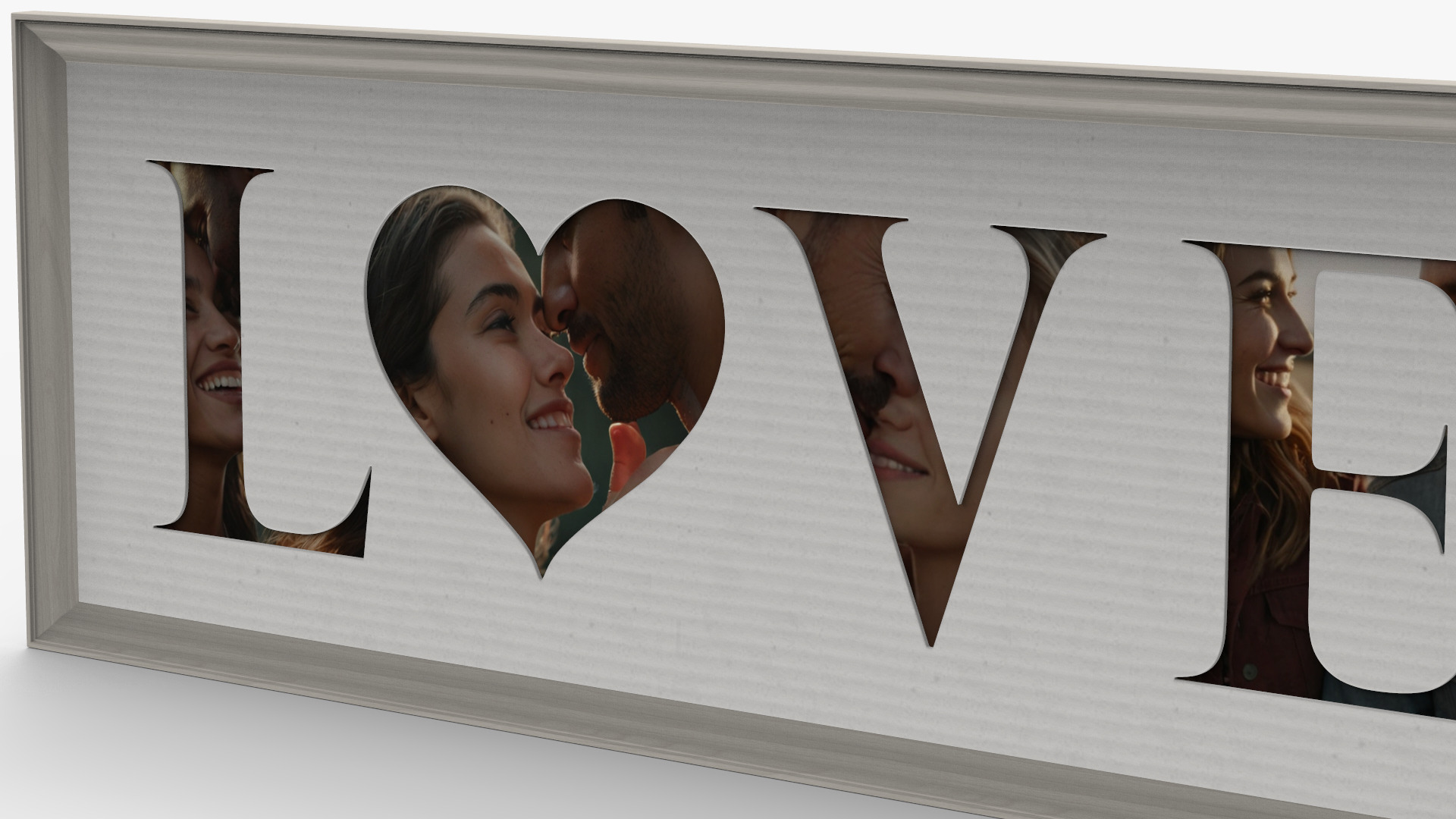 Love Sign Frame 3D model_2