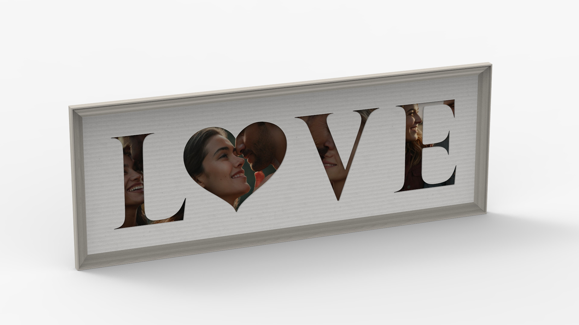 Love Sign Frame 3D model_5