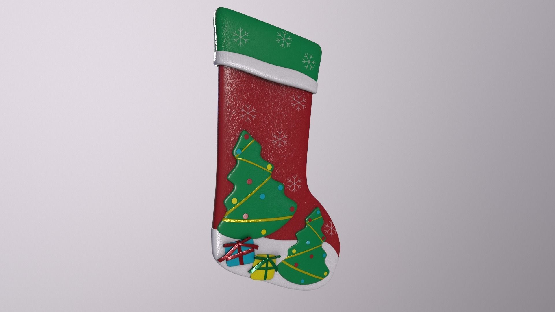 Christmas Decor Hanging Sock E 3D model_1