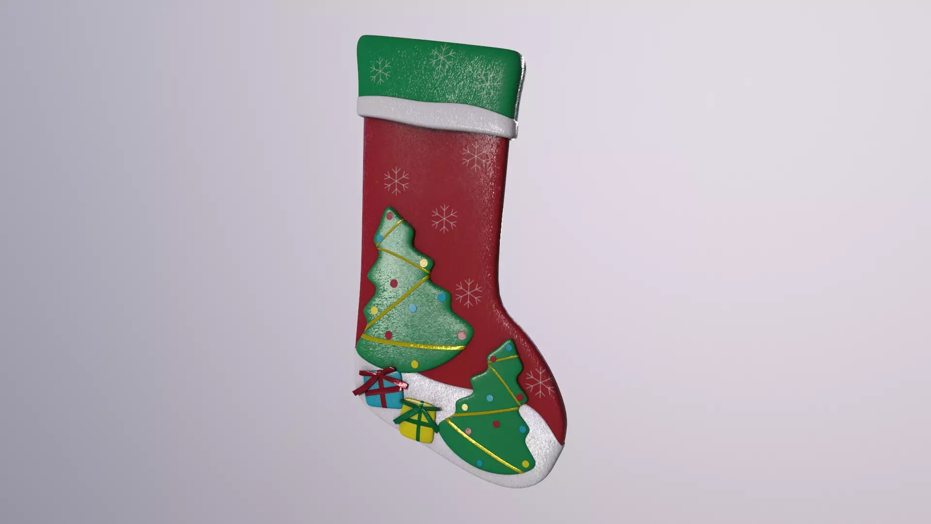 Christmas Decor Hanging Sock E 3D model_0