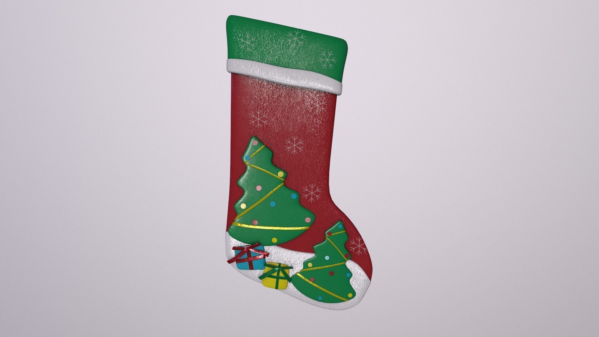 Christmas Decor Hanging Sock E 3D model_5