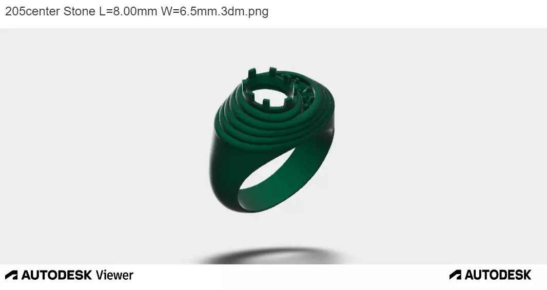 Men Oval Ring 3D print model_0