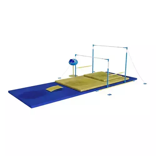 gymnastic horizontal bar Low-poly 3D model