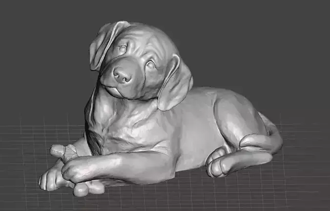 yellow lab puppy statue