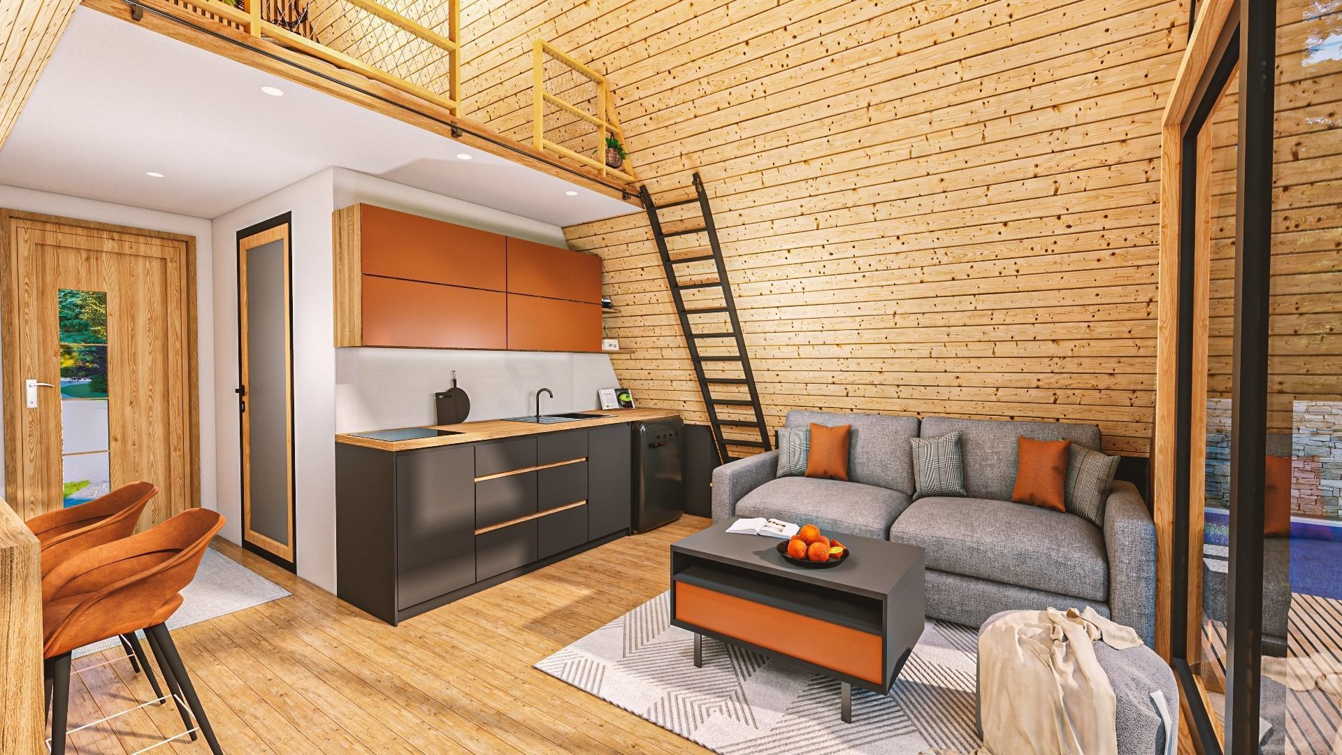 A-frame Alexa 30m2 basic plans 3D model_20