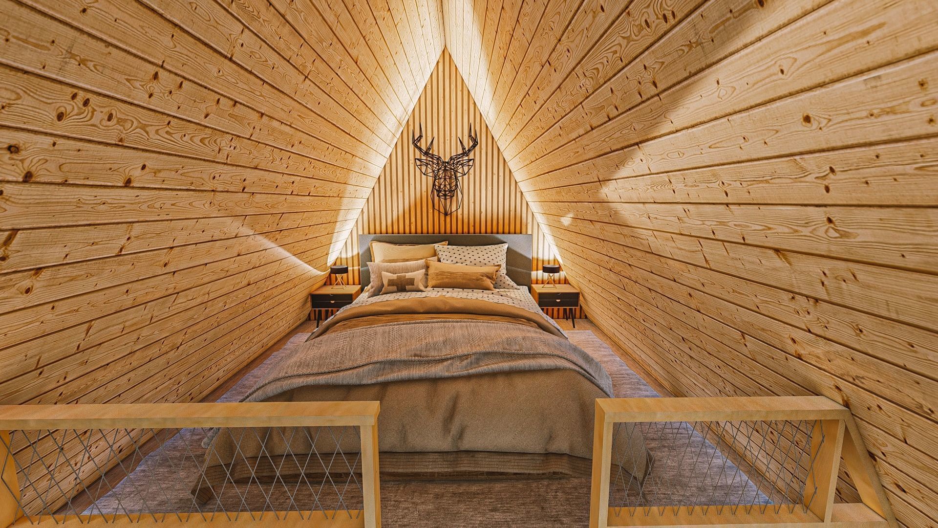 A-frame Alexa 30m2 basic plans 3D model_9