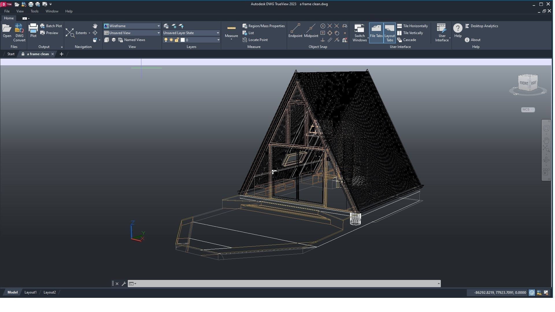 A-frame Alexa 30m2 basic plans 3D model_25