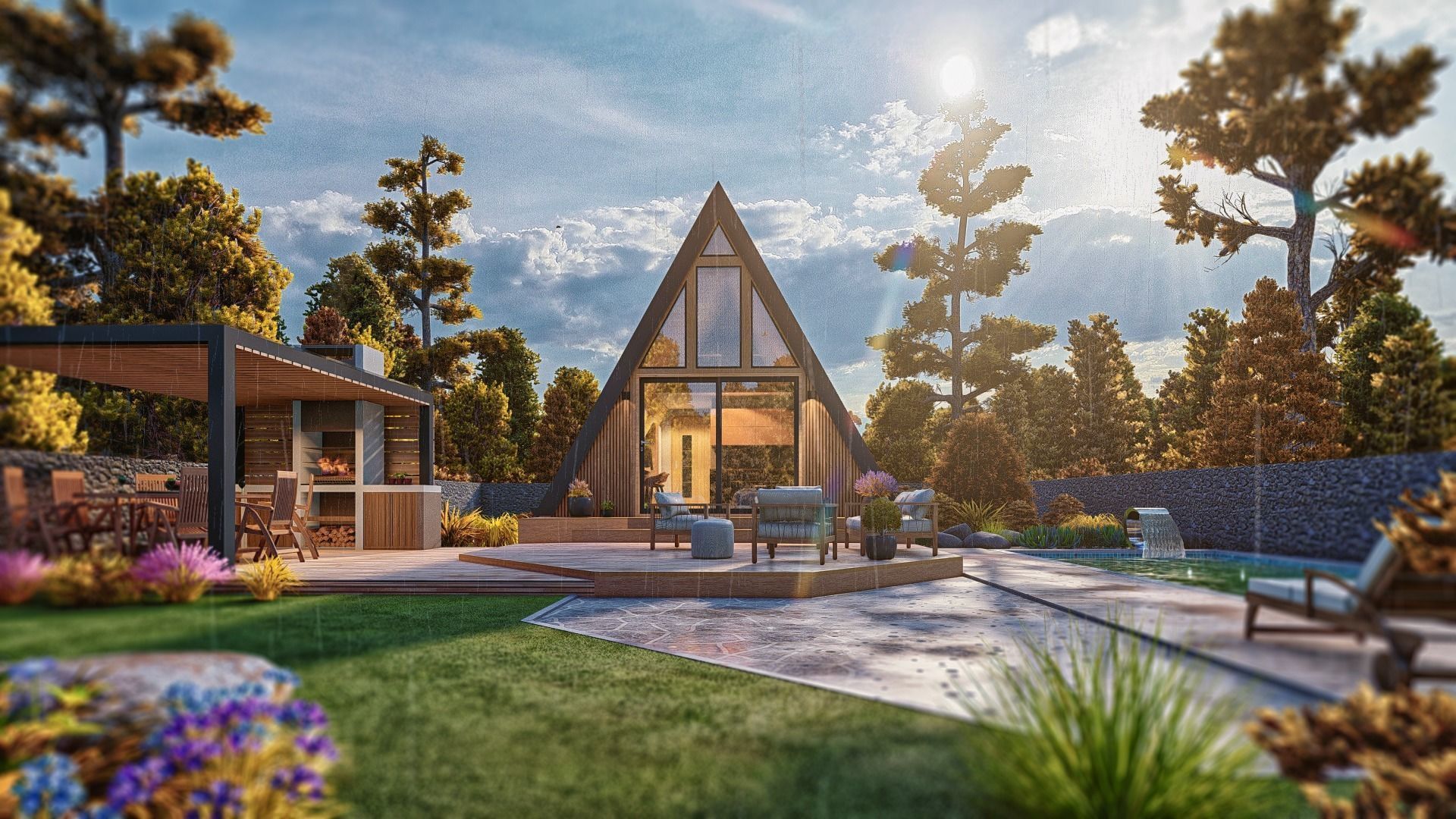 A-frame Alexa 30m2 basic plans 3D model_5