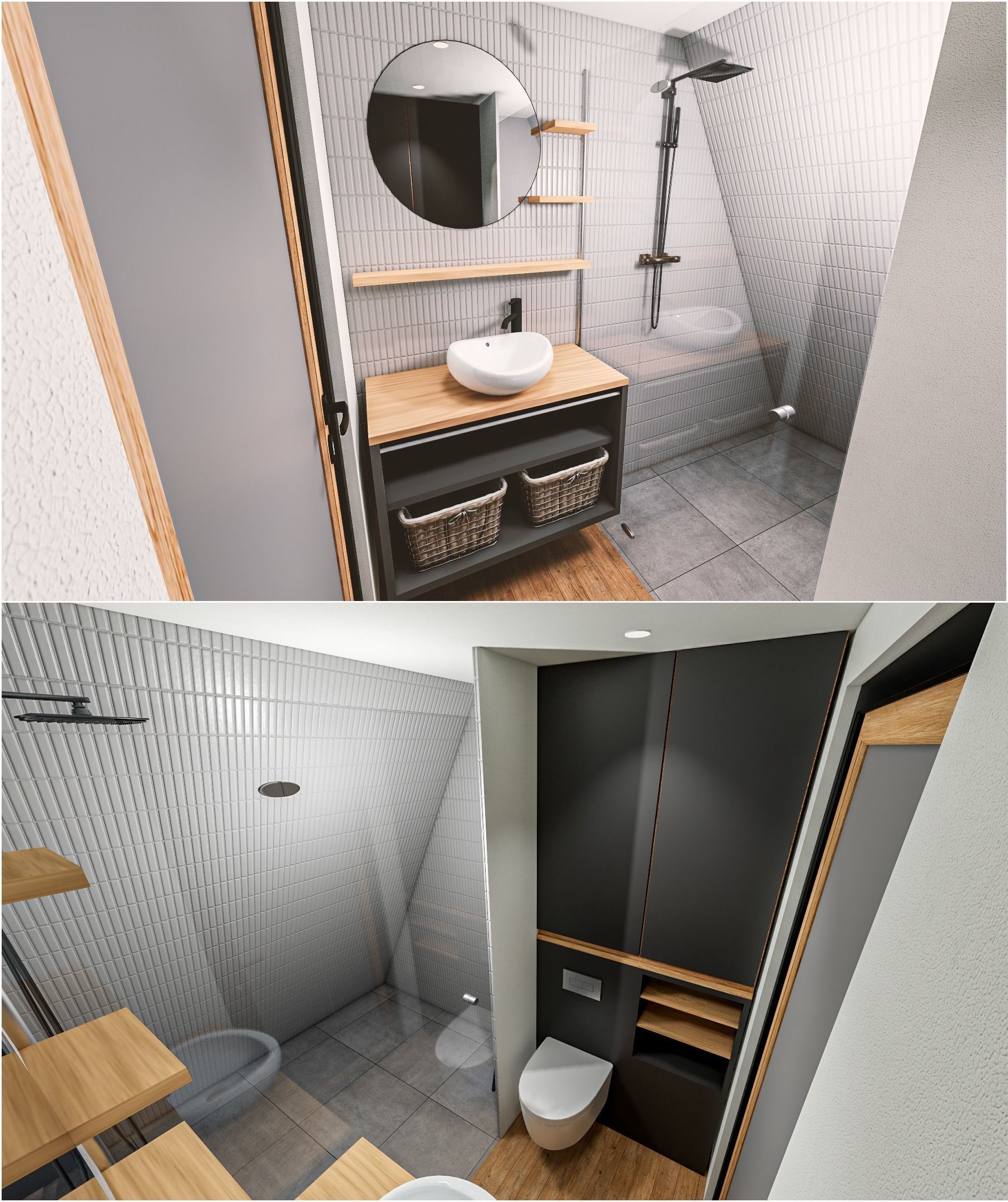 A-frame Alexa 30m2 basic plans 3D model_12