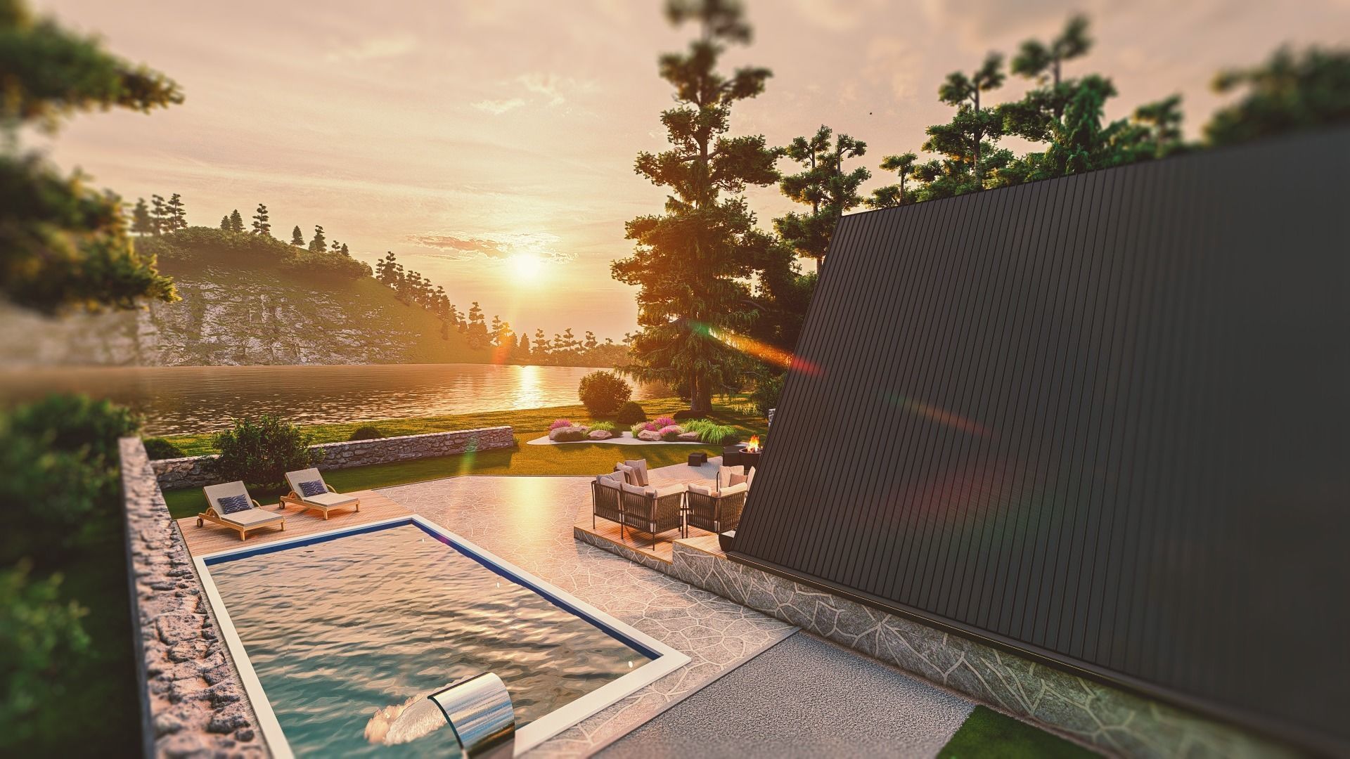 A-frame Alexa 30m2 basic plans 3D model_7