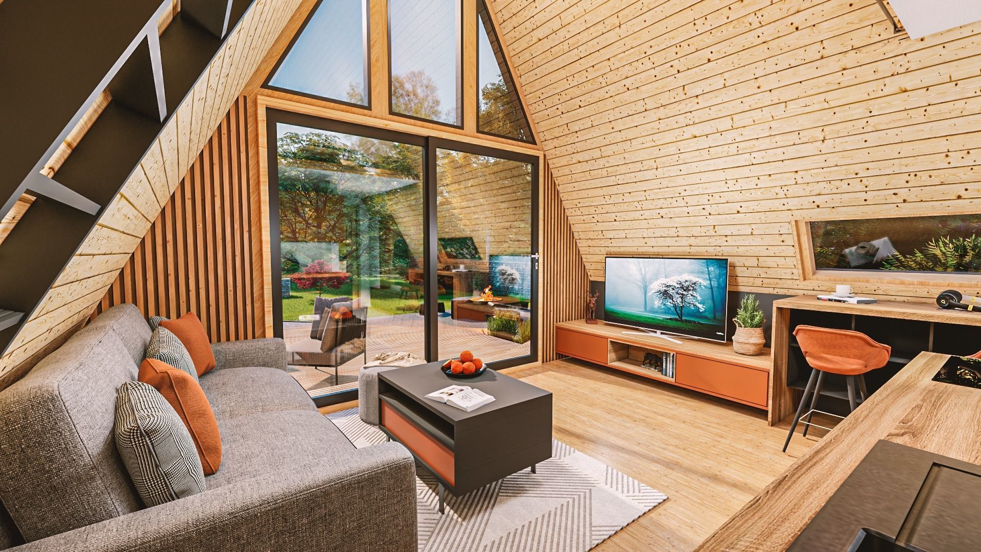 A-frame Alexa 30m2 basic plans 3D model_15