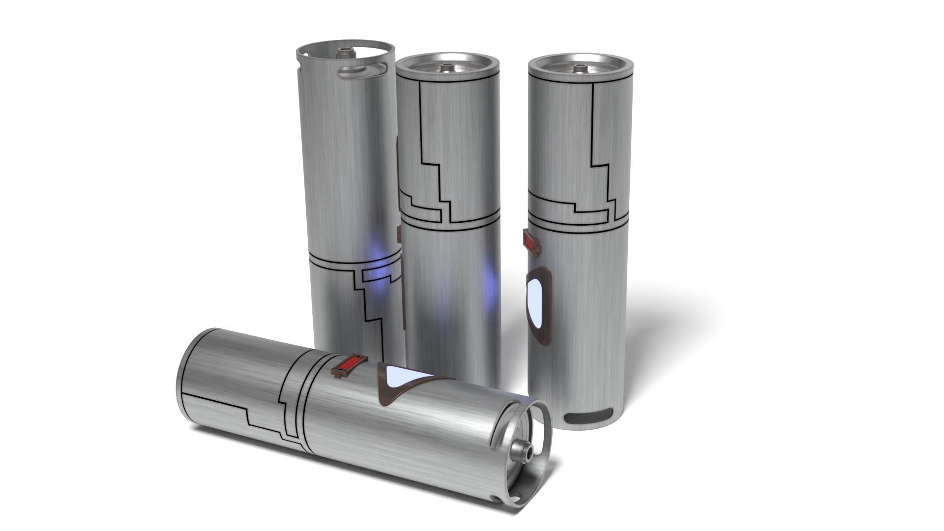 Barrels and containers 1-6 scale Hottoys  3D Model Collection_17