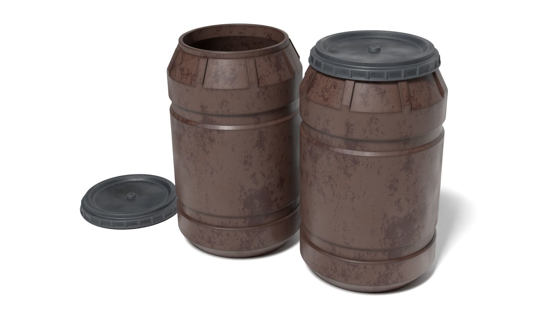 Barrels and containers 1-6 scale Hottoys  3D Model Collection_12