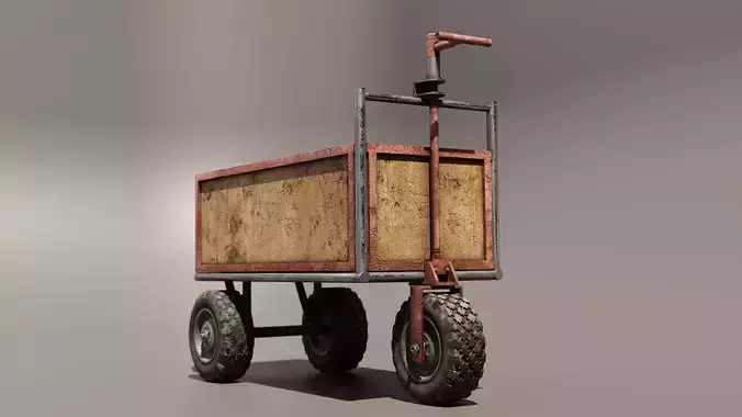 Old three wheeled cart