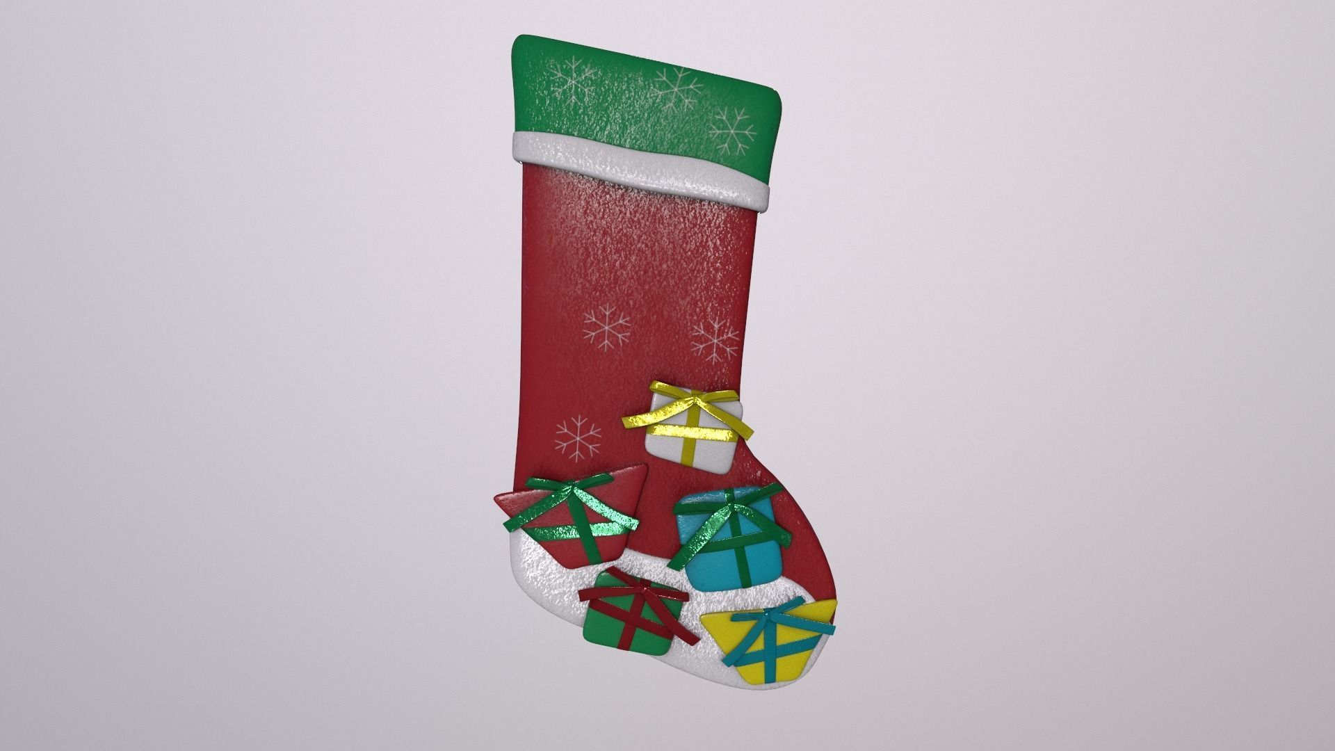 Christmas Decor Hanging Sock C 3D model_5